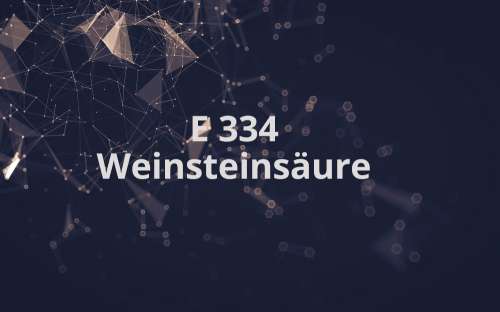 E 334 - Weinsteinsäure