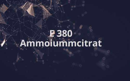 E 380 - Ammoniumcitrat